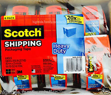3m Scotch 20x Stronger Heavy Duty Shipping Package Tape 6 Rolls Dispenser 166yd