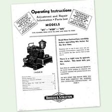 Briggs And Stratton Model Wi Wibp Wr Engine Operators Owners Maintenance Manual