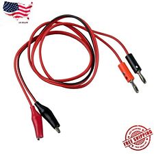 New 3ft Alligator Probe Test Lead Clip To Banana Plug Probe Cable For Multimeter