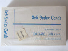 White Index Cards 3x5 3 X 5 Inch 100 Pack Unlined Crown Zellerbach Vintage New