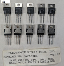 2n6388 10 Pack Hrris Power Transistors 80v 10a Npn New And Original I04