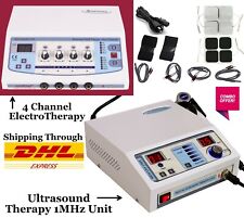 Ultrasound Ultrasonic Therapy 1 Mhz Machine Electrotherapy 4 Channel Combo Unit