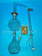 Glass Essential Oil Steam Distillation Apparatusgraham Condenserwithclamps