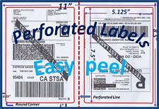 1000 Perforated Rounded Corner Shipping Labels 2 Per Sheet 85 X 11self Adhesive