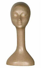 Female Suntan Styrofoam Mannequin Head 20 Height Beauty Supply Standard