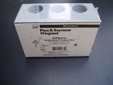 1 Pass And Seymour Wpb473 Aluminum Weatherproof 3 Gang Outdoor Box Gray
