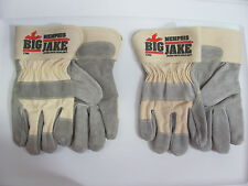 2 Pair Memphis 1700 Big Jake Leather Palm Work Gloves W Dupont Kevlar Size Small