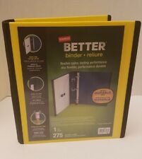 Staples Better Heavy Duty 1 Inch D 3 Ring View Binder 275 Sheet Capacity Yellow