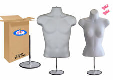 Ez Mannequins Male Amp Female Mannequin Torso With Stand Hollow Back Counter Top