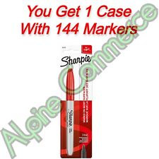 144 Packs Sanford Sharpie Fine Permanent Marker Bold Fine Point Red 30102