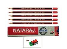 10x Nataraj Checking Pencils Red Non Erasable Marking For Auditor Teacher
