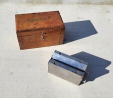 Brown Amp Sharpe Magnetic V Block 750d In Original Box As Found Vintage