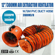 12 Extractor Fan Blower 5m Flexible Duct Hose Ventilator Industrial Air Mover
