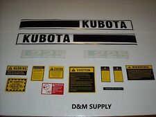 Tractor Decal Set With Generic Caution Kit To Fit Kubota L225