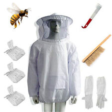 Beekeeping Suit Bee Honey Keeping Equipment Gloves Hive Brush Hook Veil Set Ah9