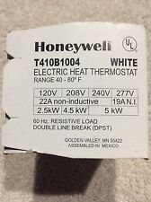 Electric Heat Thermostat Range 40 80 Degrees F