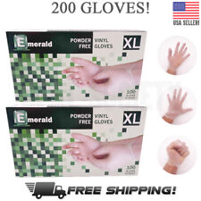 Powder Free Vinyl Gloves Disposable Latex Free Xlarge Size 200 Gloves Total