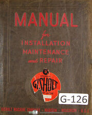 Gisholt 3 4 Amp 5 Ram Type Turret Lathe Installation Amp Maintenance Manual 1941