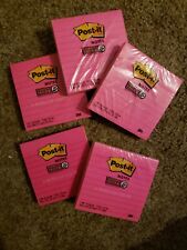 Post It Notes Super Sticky Lined Lot 5 Packs With 3 Pads Ea Pinkorangeyellow