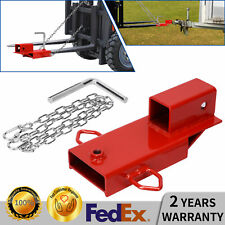 Forklift Hitch 2 Receiver Pallet Fork Trailer Tow Adapter With Chain Quick Attach