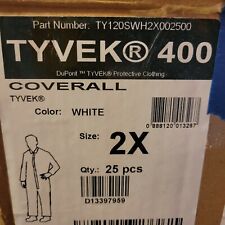 5x Dupont Ty120s 2x Tyvek 400 Coveralls Plain Suit Protective Clothing Xxl