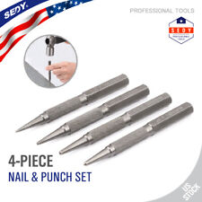 4 Pc Nail Amp Center Punch Set Mark Point Drilling Screws 132 116 332 18