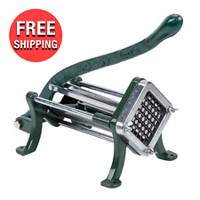 Green 12 Cast Iron Countertop Kitchen Manual French Fry Potato Cutter Slicer
