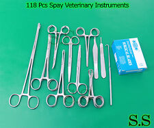 118 Pcs Spay Neuter Veterinary Surgery Surgical Instruments Forceps Ds 1276