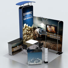10ft Protable Custom Trade Show Display Booth Pop Up Stand Podium Tv Bracket