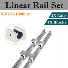 Sbr12 1000mm Linear Rail Slide Guide Shaft With Sbr12uu Block Bearing Aluminium
