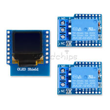 Wemos D1 Mini 512v 1ch Relay Shield 066 Inch Oled I2c For Esp8266 Wifi Arduino