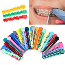 1040pcs Dental Orthodontic Ligature Ties Braces Elastic Rubber Bands Mixed Color