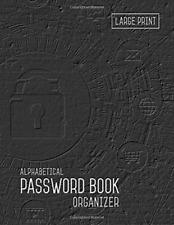 Large Print Password Book Keeper Website Log Notebook Journal Logbook Organizer