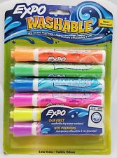 Expo 6pk Washable Dry Erase Markers Rare Colors Hot Pink Purple Discontinued