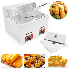 Commercial Countertop Gas Fryer 2 Baskets Gf 72 Propanelpg With Metal Tube Usa