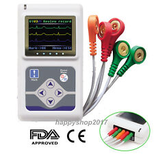 Ecgekg Holter Recorder Analyzer 24 Hours Monitor 3 Channel System Us Seller Fda