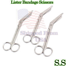 3 Lister Bandage Scissors 55 Surgical Medical Instruments Stainless Steel