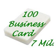 100 Business Card 7 Mil Laminating Pouches Laminator Sheets 2 14 X 3 34 Fast