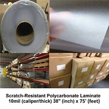 Polycarbonate Lexan Laminate Velvet Texture Self Adhesive Roll 10mil 38 X 75