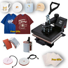 12x10 5 In 1 T Shirt Heat Press Machine Transfer Sublimation Mug Hat Plate