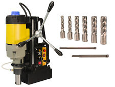 Steel Dragon Tools Md50 Magnetic Drill Press With 7pc 2 Small Hss Cutter Kit
