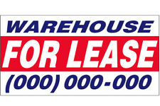 Warehouse For Lease Vinyl Banner Custom Sign 3x8 Ft Add Your Phone