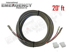 20 Ft Strobe Cable 3 Wire Power Supply Shielded For Whelen Federal Signal Code3