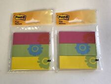 2 Lot Post It Page Markers 1 X 3 Designer Notes 3 Pads With 50 Flags Each