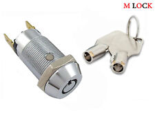 Key Switch Lock Momentary Spring Return Tubular Garage Safe Alarm Ka 2304sr New