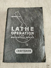 Atlas Craftsman 10 12 Metal Manual Of Lathe Operation Amp Machinist Tables 26th