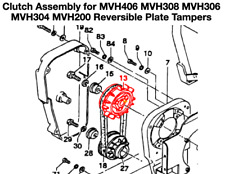 Multiquip Clutch Assembly For Mvh406 308 306 304 200 Rev Plate Tampers 456343340