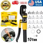 Hydraulic Wire Crimper W 8 Dies Battery Cable Lug Terminal Crimping Tool 10 Ton