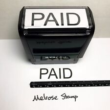 Paid Rubber Stamp Black Ink Self Inking Ideal 4913