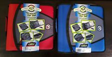 2 Case It Red Amp Blue Mighty Zip Tab Zipper Binders 3 Inch O Rings 5 Pockets New